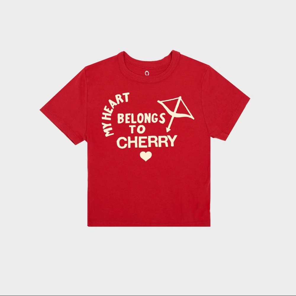 Cherry LA My Heart Baby Tee (Cardinal) SOLD OUT size Small